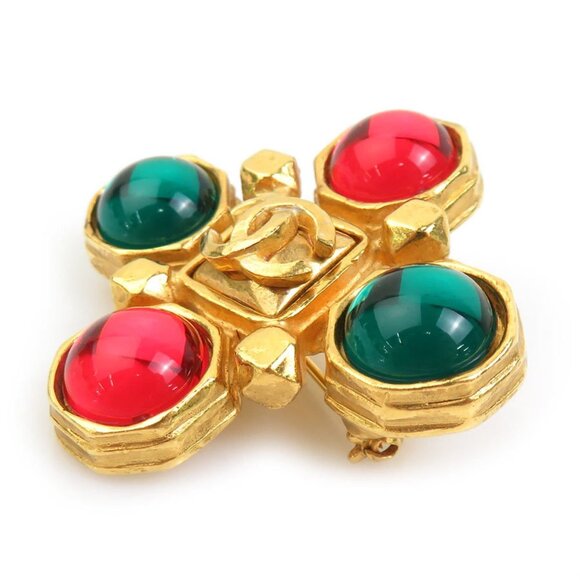 CHANEL Red Logo Brooch - Picture 2 of 5